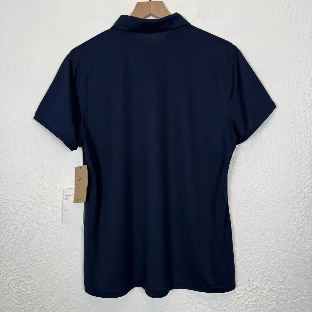 Nike Women's USA Soccer Victory Short Sleeve Polo Shirt Navy Blue NWT Size XL
